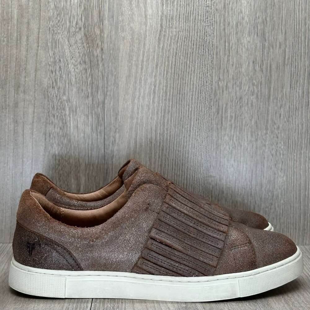 Frye Shoes Womens 8M Ivy Gore Leather Casual Slip On Sneakers Brown 3470375-CHO - Picture 2 of 11